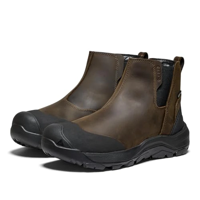 KEEN Men's Revel 4 Chelsea Mid Height Polar Insulated Chelsea Boot, Canteen/Black, 8.5 CA by KEEN - Image 4