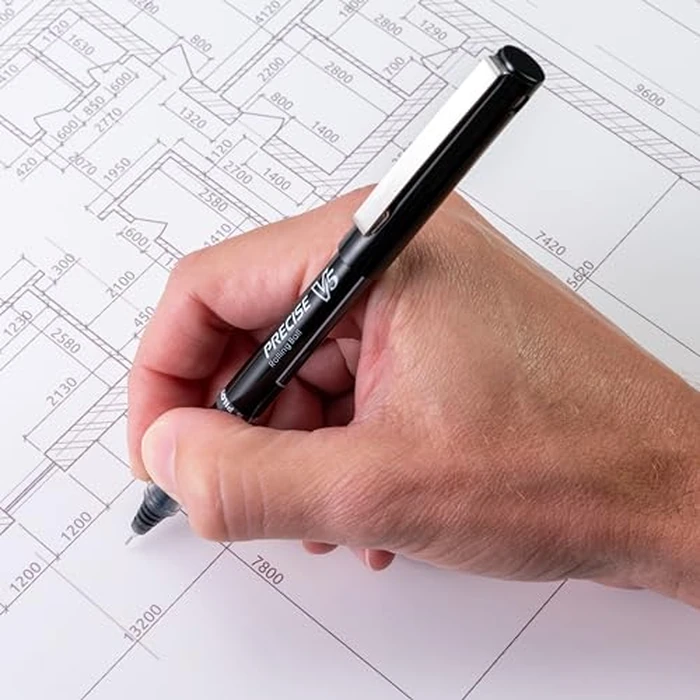 Pilot Precise V5 Rollerball Pens, Extra Fine Point 0.5 mm Black Pens, Black, Pack of 12 - Ideal for School, Journaling & Office Writing by PILOT - Image 5