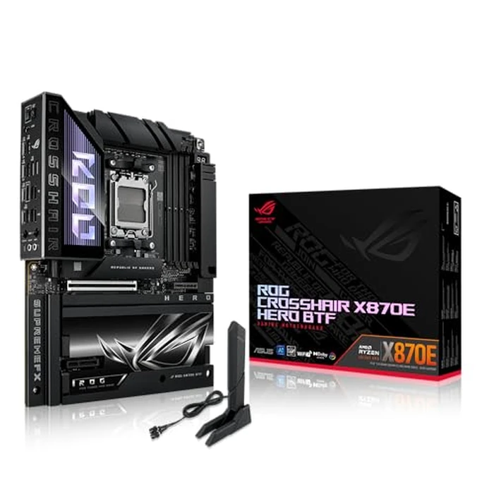 OG Crosshair X870E Hero BTF AMD X870E ATX Board with Hidden-Connector Design and high-Power GPU Slot for Clean Cable Management, 18+2+2 Power, DDR5, WiFi 7, 5X M.2, PCIe 5.0, USB4, Advanced AI by Asus - Image 1