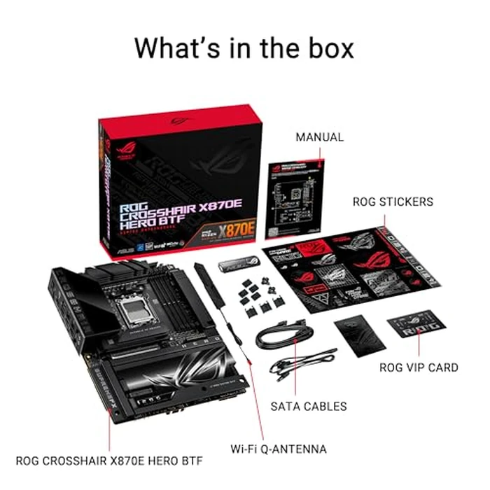 OG Crosshair X870E Hero BTF AMD X870E ATX Board with Hidden-Connector Design and high-Power GPU Slot for Clean Cable Management, 18+2+2 Power, DDR5, WiFi 7, 5X M.2, PCIe 5.0, USB4, Advanced AI by Asus - Image 6