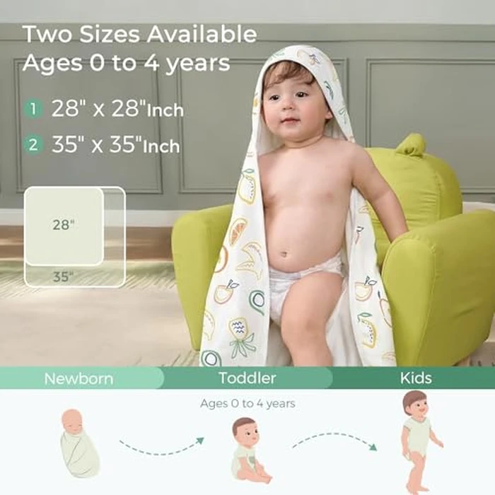 Momcozy Baby Towel with Hooded - Ultra Soft & Absorbent Large Bath Towel Set for Comfort & Gentle on Baby's Skin - Shower Gift & Bath Essential & Baby Registry Search for Newborn,Infant,Toddler,Kids by Momcozy - Image 2