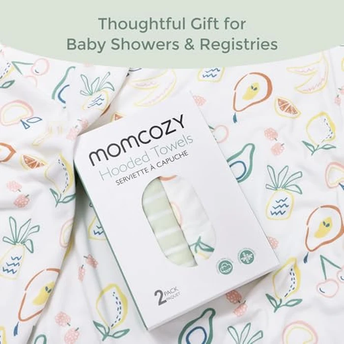 Momcozy Baby Towel with Hooded - Ultra Soft & Absorbent Large Bath Towel Set for Comfort & Gentle on Baby's Skin - Shower Gift & Bath Essential & Baby Registry Search for Newborn,Infant,Toddler,Kids by Momcozy - Image 5
