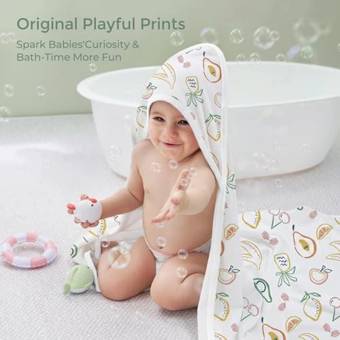 Momcozy Baby Towel with Hooded - Ultra Soft & Absorbent Large Bath Towel Set for Comfort & Gentle on Baby's Skin - Shower Gift & Bath Essential & Baby Registry Search for Newborn,Infant,Toddler,Kids by Momcozy - Image 7