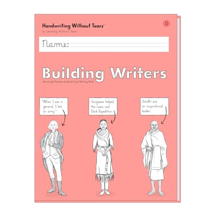 Learning Without Tears, Building Writers D, Student Edition, Age 8+, 3rd Grade+, Handwriting Without Tears, Narrative, Information & Opinion Writing, Fluency, School & Home, Tutoring by Learning Without Tears - Image 1