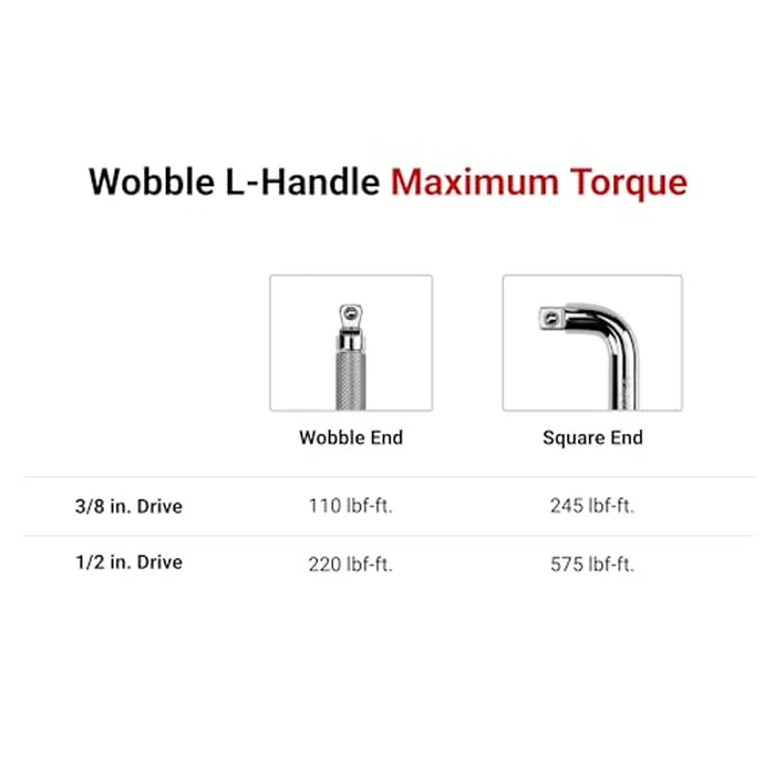 TEKTON 3/8 Inch Drive x 6 Inch Wobble L-Handle | SLH10106 by TEKTON - Image 4