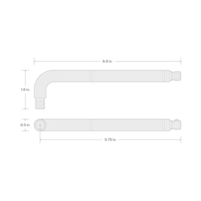 TEKTON 3/8 Inch Drive x 6 Inch Wobble L-Handle | SLH10106 by TEKTON - Image 7
