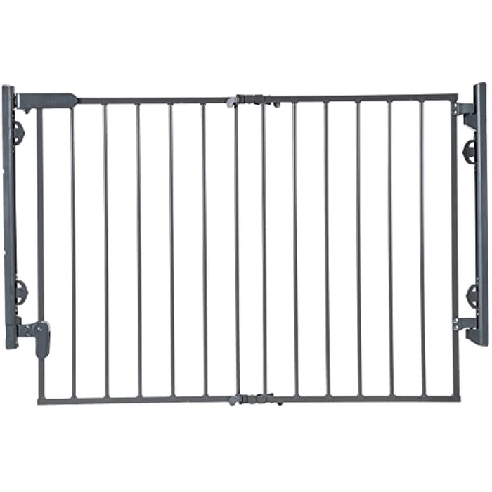 Safety 1st Ready to Install Baby Gate - 29-42" Wide, 30" Tall, Fully Assembled. Hardware Mounted, Swing Open Gate, Top of Stairs, Between Rooms, Easy to Install, Grey by Safety 1st - Used - Like New condition