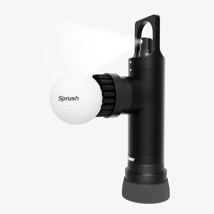 Golf Club Brush Cleaner with Water Spray Bottle and Sponge - Clean Golf Clubs Golf Balls Shoes All at Once - Heavy Duty - Golf Cleaning Device - Golf Accessories- USA Company (Matte Black) by Sprush - Image 6