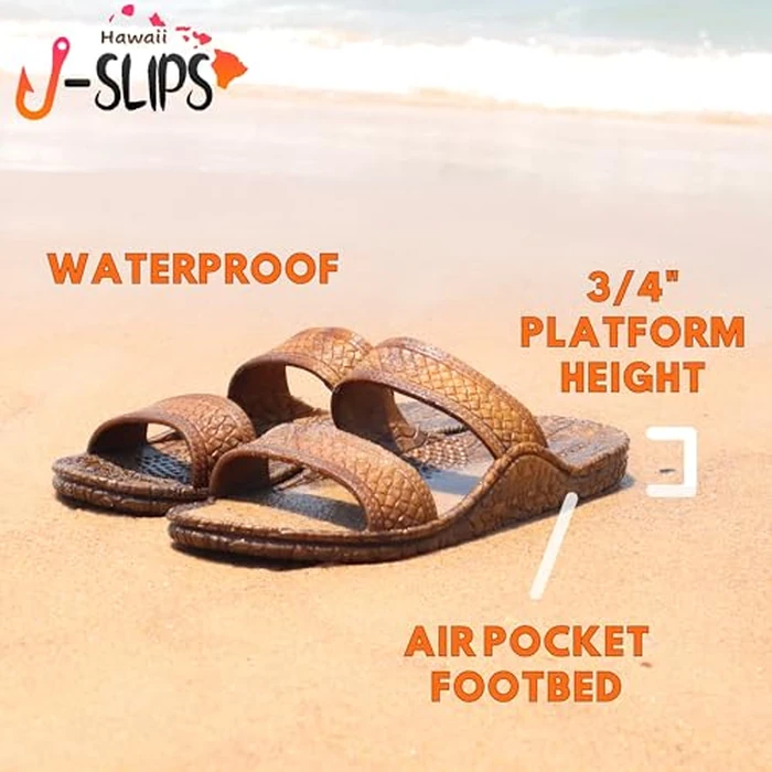 J-Slips Sandals for Women and Men - Comfortable Jesus Jandals for Beach, Summer, and Shower - Waterproof Hawaiian Slides in 12 Colors, Sandalias (Lava Rock, M11) by J-SLIPS HAWAII - Image 5