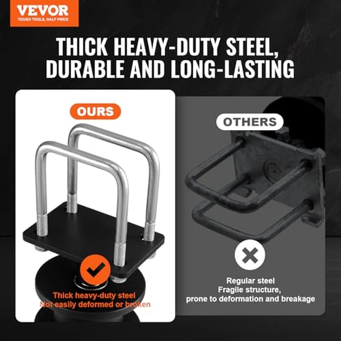 VEVOR Sliding Gate Kit, Rolling Gate Hardware Kit w/H-Shaped Wheel Groove for Cantilever Sliding Gates and Rolling Door, Sliding Gate Rollers w/ 4 Track Wheels, Heavy Duty Sliding Roller,Black by VEVOR - Image 2