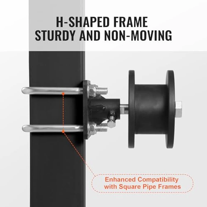 VEVOR Sliding Gate Kit, Rolling Gate Hardware Kit w/H-Shaped Wheel Groove for Cantilever Sliding Gates and Rolling Door, Sliding Gate Rollers w/ 4 Track Wheels, Heavy Duty Sliding Roller,Black by VEVOR - Image 5