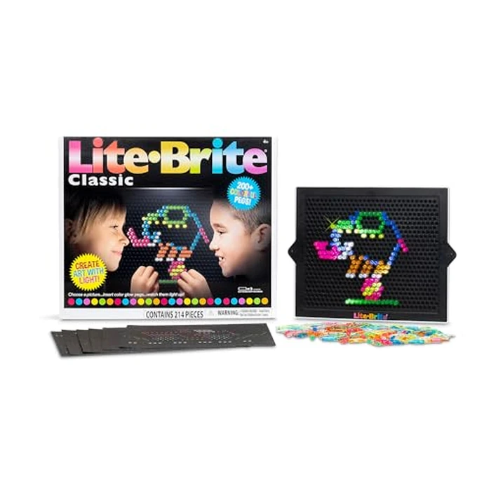 Lite Brite Classic, Favorite Retro Toy - Create Art with Light, STEM, Educational Learning, Holiday, Birthday, Gift, Boys, Kid, Toddler, Girls Age 4+ by Lite Brite - Used - Acceptable condition - CA$13.41