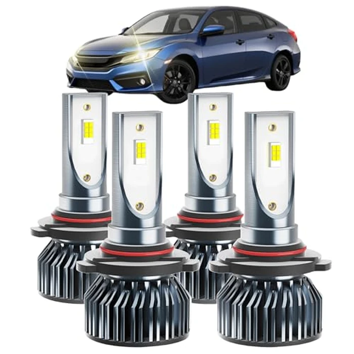 Wenicaca Civic Dedicated Accessory,Fit for 2016 2017 2018 2019 2020 2021 2022 Civic,6000 K Dedicated05 H 11 L,Plug and Play,No Errors,Pack of 4 by Wenicaca - Image 1