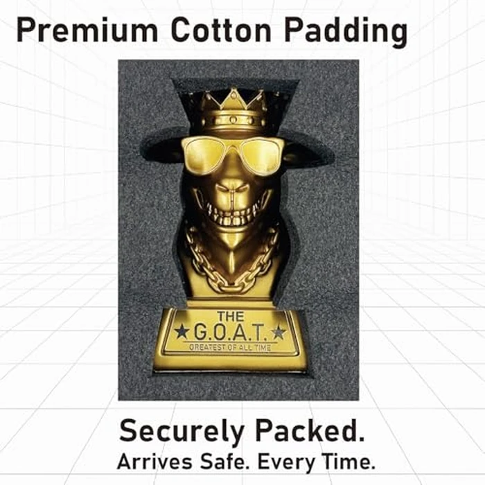 Bambluby Goat Trophy - 7" G.O.A.T. Resin Award for Fantasy Football, Office Desk, Best Player Trophy by Bambluby - Image 4