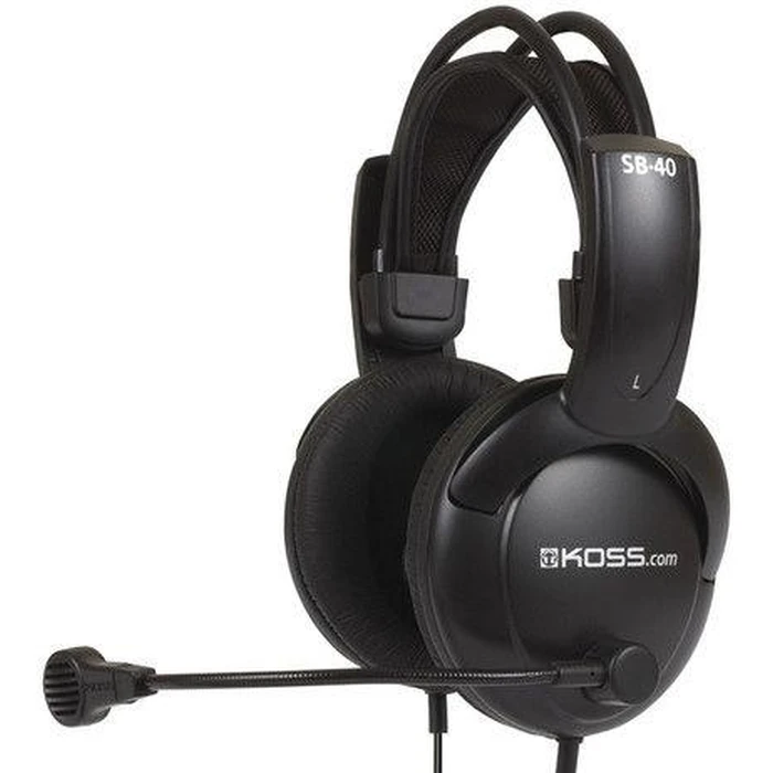 Koss SB40 Circumaural Multimedia Stereophone Over-Ear Headphone - Black by Koss - Refurbished - Excellent condition - US$94.48