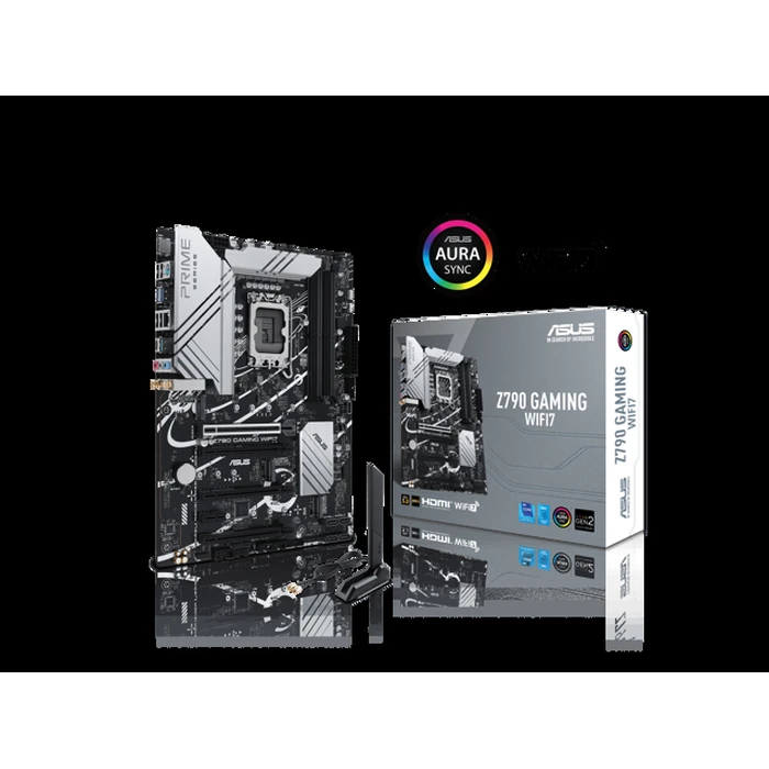 ASUS Z790 GAMING WIFI7 (LGA 1700) ATX motherboard with PCIe 5.0, three M.2 slots, 14+1 DrMOS, DDR5, WIFI 7, Realtek 1Gb LAN, HDMI TM, USB 3.2 Gen 2x2 by ASUS - Image 1