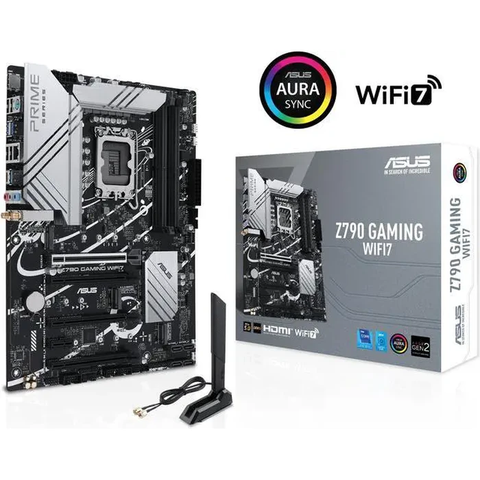 ASUS Z790 GAMING WIFI7 (LGA 1700) ATX motherboard with PCIe 5.0, three M.2 slots, 14+1 DrMOS, DDR5, WIFI 7, Realtek 1Gb LAN, HDMI TM, USB 3.2 Gen 2x2 by ASUS - Image 2
