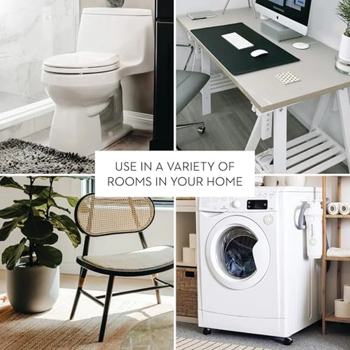 iDesign Small Slim Plastic Bathroom Trash Can, Garbage Can for Bedroom, Office, Desk, Dorm, White by iDesign - Image 7