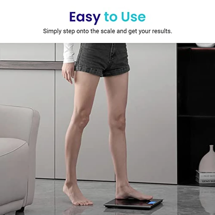 Etekcity Bathroom Scale for Body Weight, Highly Accurate Digital Electronic Weighing Machine for People, LCD Display, Large Size, 6mm Tempered Glass for Safe Home Use, Batteries Included, 400 lbs by Etekcity - Image 5