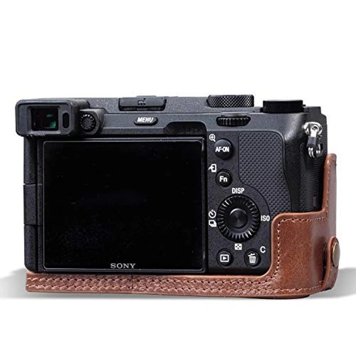 MegaGear MG1953 Ever Ready Genuine Leather Camera Case Compatible with Sony Alpha 7C, A7 C - Brown by MegaGear - Image 4