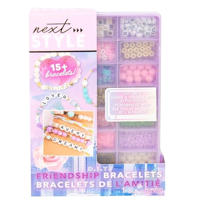 Next Style D.I.Y. Flower Friendship Bracelets, Create 15+ Accessories, 300+ Beads, Friendship Bracelet Kit, Bracelet Making Kit, 8 Year Old Girl Birthday Gift, 10 Year Old Girl Birthday Gifts by Next Style - Used - Like New condition