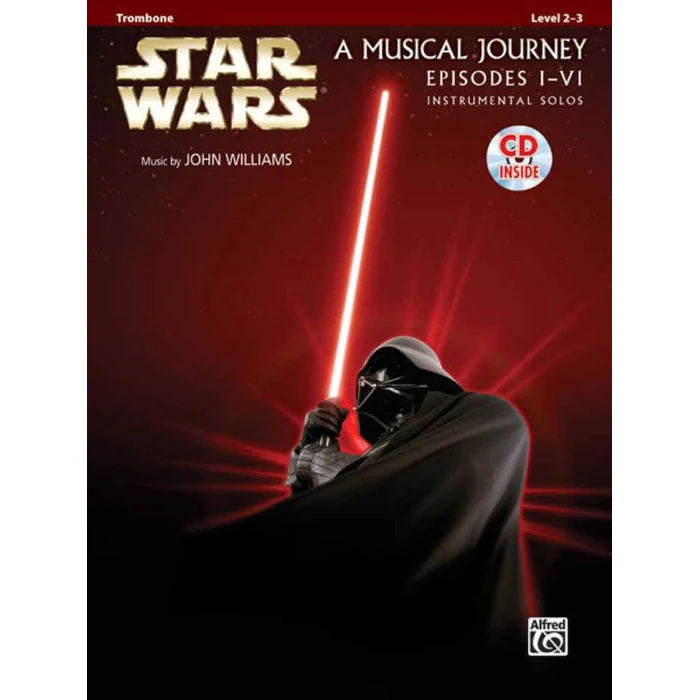 Star Wars Instrumental Solos (Movies I-VI): Trombone, Book & Online Audio/Software (Pop Instrumental Solos Series) by Alfred Music - Used - Good condition