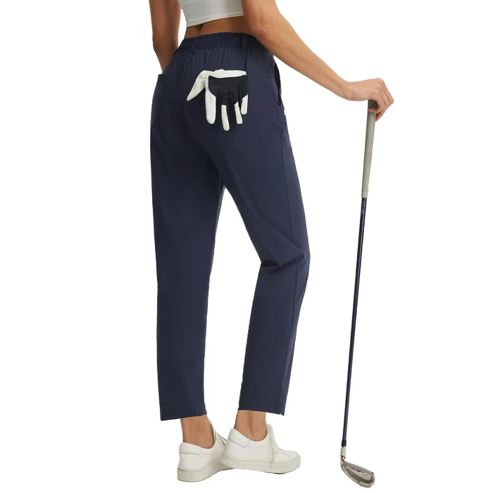 baleaf Womens Golf Pants Stretch Travel Casual Petite Ankle Work Business Slacks Dressy Pockets Lightweight Navy Blue L by baleaf - Used - Like New condition - US$29.26