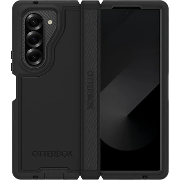 OtterBox Galaxy Z Fold6 Defender Series XT Case - Black, screenless, Rugged Hinge Protection, Lanyard Attachment, PowerShare and Wireless Charging Compatible by OtterBox - Used - Acceptable condition