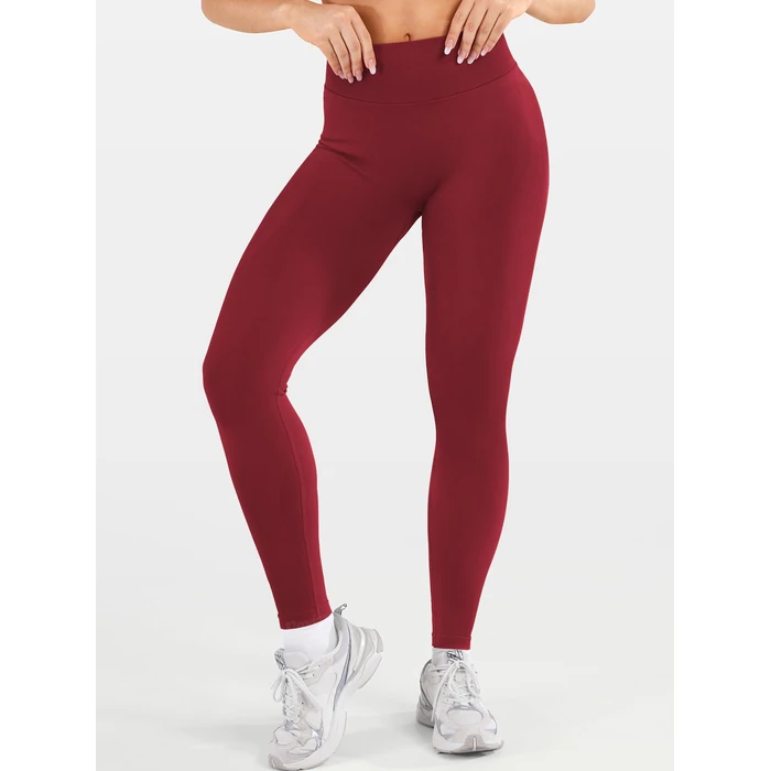 VOYJOY Workout Butt Lifting Leggings for Women Hidden Scrunch Tummy Control Gym Leggings Seamless Yoga Pants Scarlett Red S by VOYJOY - Image 5