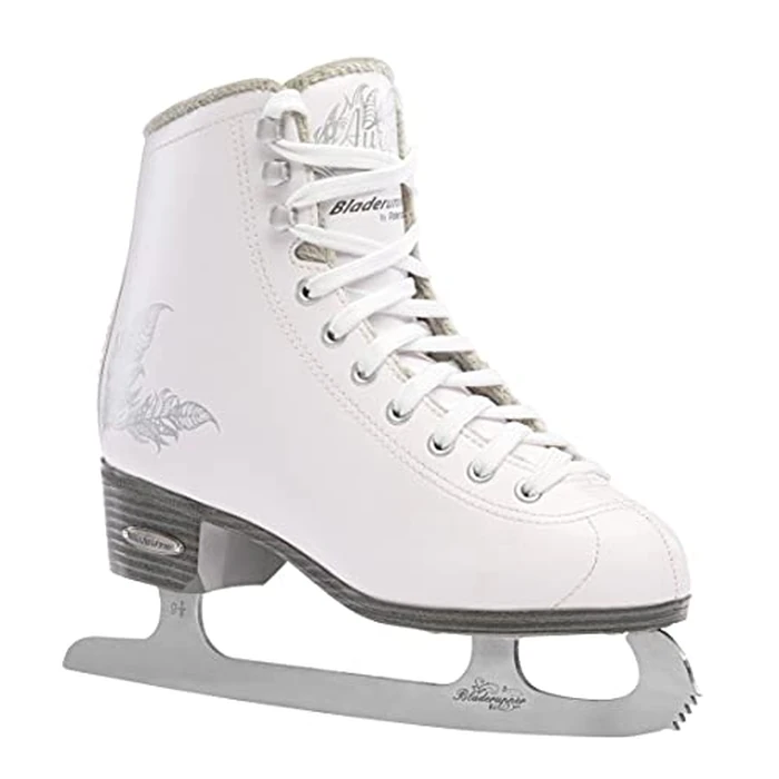 Rollerblade Bladerunner Ice Aurora Women's Adult Figure Skates, White and Silver, Ice Skates by Rollerblade - Used - Very Good condition