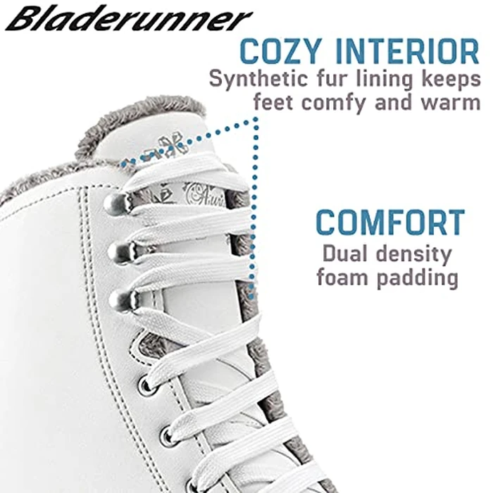 Rollerblade Bladerunner Ice Aurora Women's Adult Figure Skates, White and Silver, Ice Skates by Rollerblade - Image 5