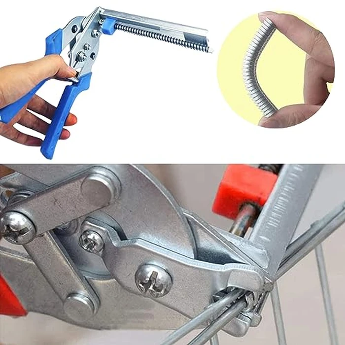 Type M Nail Ring Pliers,Multi-function Cage Clamp Hog Ring Pliers with M Clips for Fence Fastening, Upholstery Installation, Animal Cages (with 3000pcs) by Yiishuiil - Image 7