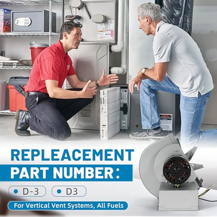 Aumzong D-3 Inline Chimney Draft Inducer Fan 115V Replaces Tjernlund D-3,D3,for Vertical Vent Systems,All Fuels by Aumzong - Image 2