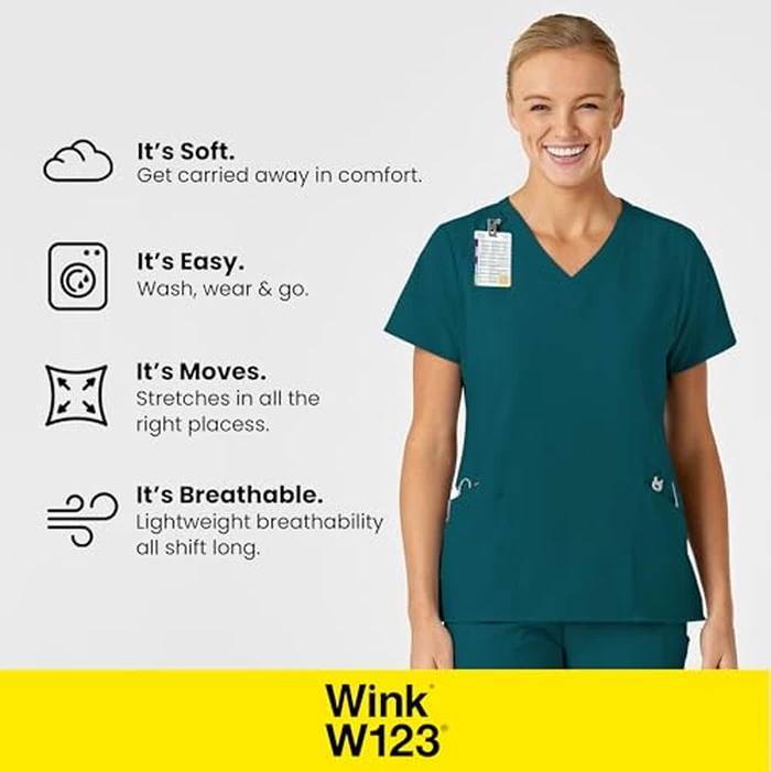 WonderWink Women's Flex-n-Reach Track Scrub Pant - Black, XL Petite by WINK - Image 8