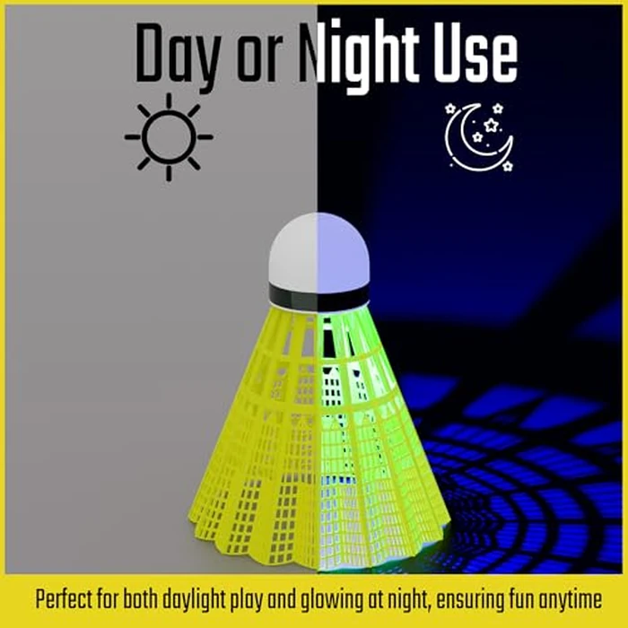 EAGLES LED Badminton Shuttlecocks - 5 Pack Lighting Birdies, Nylon Glow in The Dark Birdie Balls for Baseball Practice- Plastic Light Up Birdies for Outdoor Indoor Sports Activities by EAGLES - Image 7