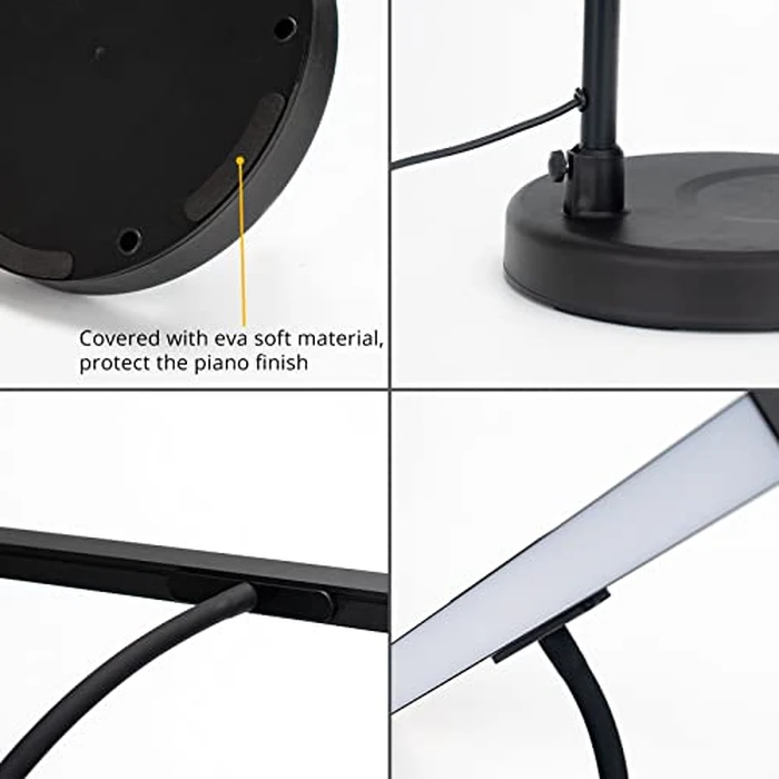 CIVHOM Piano Light for Grand/Upright & Digital Pianos, Piano Lamp with 3 Color Modes for Stand Pianos, Adjustable Height and Direction, Auto-Off Timer, Music Stand Light, Desk Lamp, Table Light by CIVHOM - Image 3