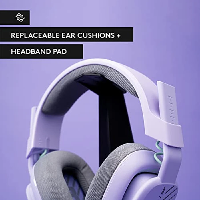 Logitech G Astro A10 Gen 2 Cross-Platform Wired Gaming Headset for PlayStation 5/4, Xbox S|X, Nintendo Switch, PC: 3.5mm Headphone Jack, 32mm Drivers, Flip-to-Mute Mic, Over-Ear - Lilac by ASTRO Gaming - Image 9