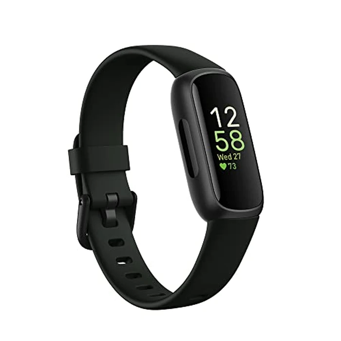 Google Fitbit Inspire 3 Health and Fitness Tracker with Stress Management, Workout Intensity, Sleep Tracking, 24/7 Heart Rate and More, Midnight Zen/black, One Size (S and L Bands Included) by Fitbit - Used - Acceptable condition - CA$74.96