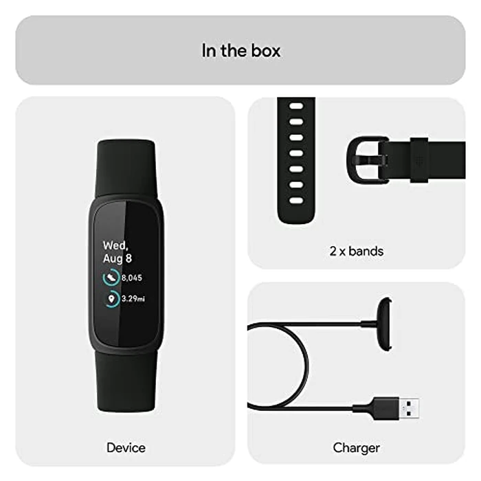 Google Fitbit Inspire 3 Health and Fitness Tracker with Stress Management, Workout Intensity, Sleep Tracking, 24/7 Heart Rate and More, Midnight Zen/black, One Size (S and L Bands Included) by Fitbit - Image 8