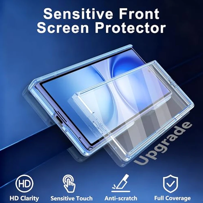 Meshine for Galaxy Z Fold 7 Case Magnetic,[Compatible with MagSafe][Hinge Protection][Built-in Screen Protector],Shockproof Women Girls Hard Case for Samsung Galaxy Z Fold 7(2025),Blue Marble by Meshine - Image 3