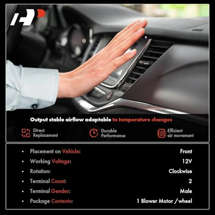 A-Premium Front HVAC Heater Blower Motor Compatible with Toyota Corolla 2009-2019, RAV4 2006-2018, Matrix 2009-2014 & Pontiac Vibe 2009-2010 & Scion tC 2011-2016, xB 2008-2015, with Fan Cage by A-Premium - Image 3