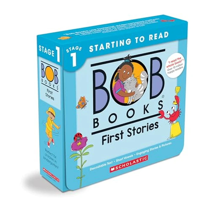 Bob Books - First Stories Box Set of 12 Paperbacks | Decodable Phonics Books, Ages 4 and up, Kindergarten (Stage 1: Starting to Read) by Scholastic - Used - Acceptable condition