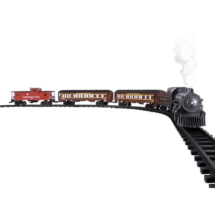 Lionel Pennsylvania Flyer Battery O Gauge Toy Train Set with Remote, Locomotive, Train Cars, & Track with Authentic Train Sounds, Lights, & Water Vapor Smoke Effects for Kids 4+ by Lionel - Used - Acceptable condition