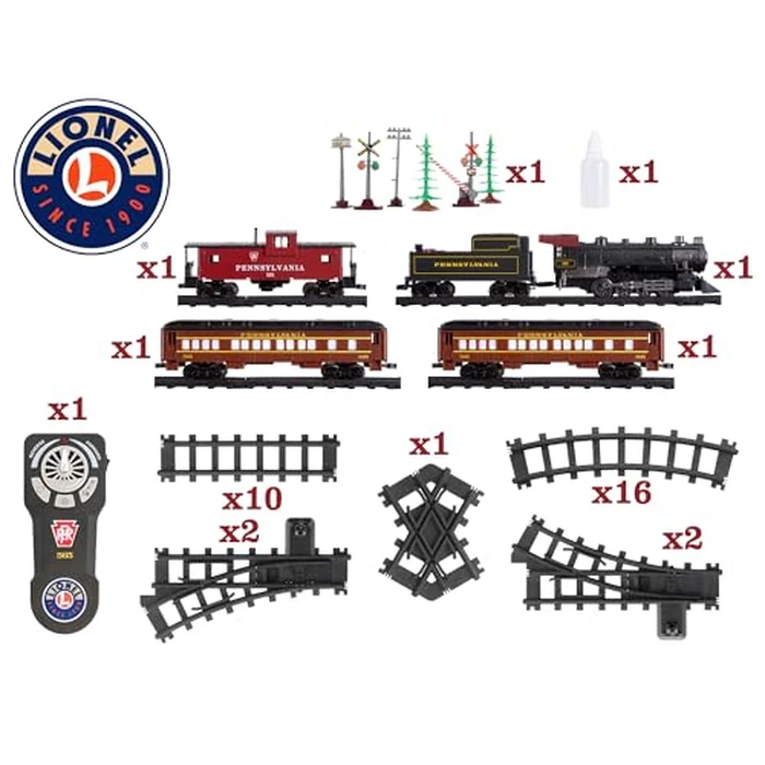 Lionel Pennsylvania Flyer Battery O Gauge Toy Train Set with Remote, Locomotive, Train Cars, & Track with Authentic Train Sounds, Lights, & Water Vapor Smoke Effects for Kids 4+ by Lionel - Image 5