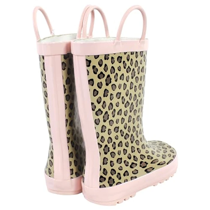 Hudson Baby Unisex Rain Boots, Leopard Pink, 6 Toddler by Hudson Baby - Image 3