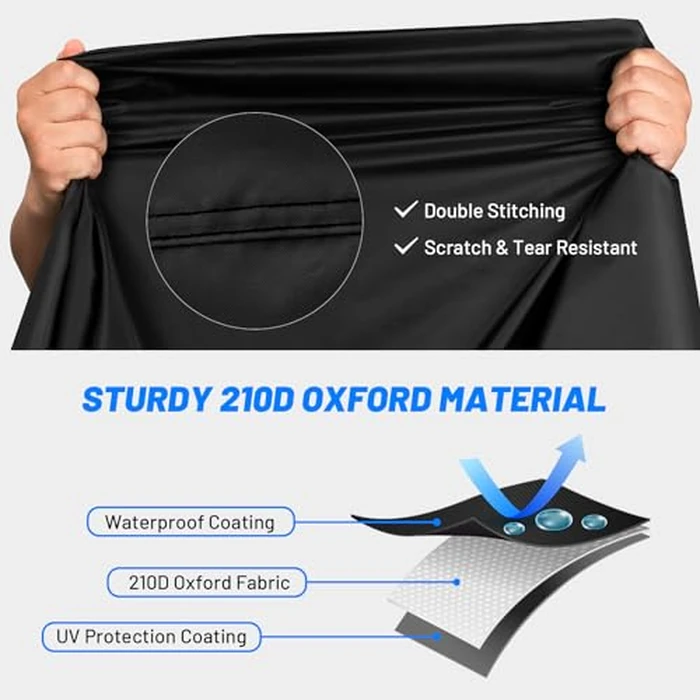 Favoto Bike Cover Outdoor Waterproof Bicycle Cover Thicken Oxford Windproof UV Sun Snow Dustproof with Lock Hole Storage Bag for Mountain Road City Bike Beach Cruiser Sport Bike by Favoto - Image 2