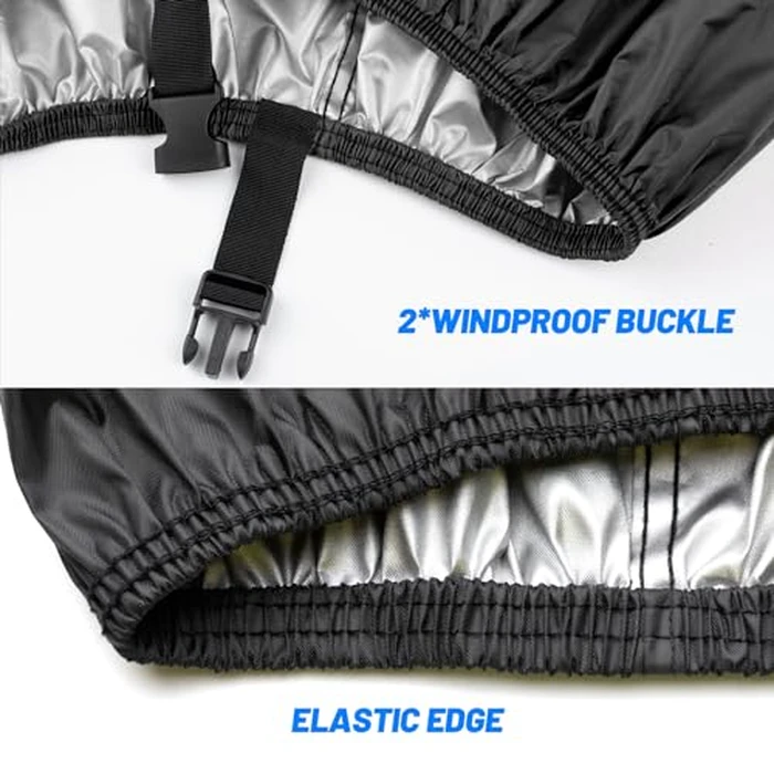 Favoto Bike Cover Outdoor Waterproof Bicycle Cover Thicken Oxford Windproof UV Sun Snow Dustproof with Lock Hole Storage Bag for Mountain Road City Bike Beach Cruiser Sport Bike by Favoto - Image 5