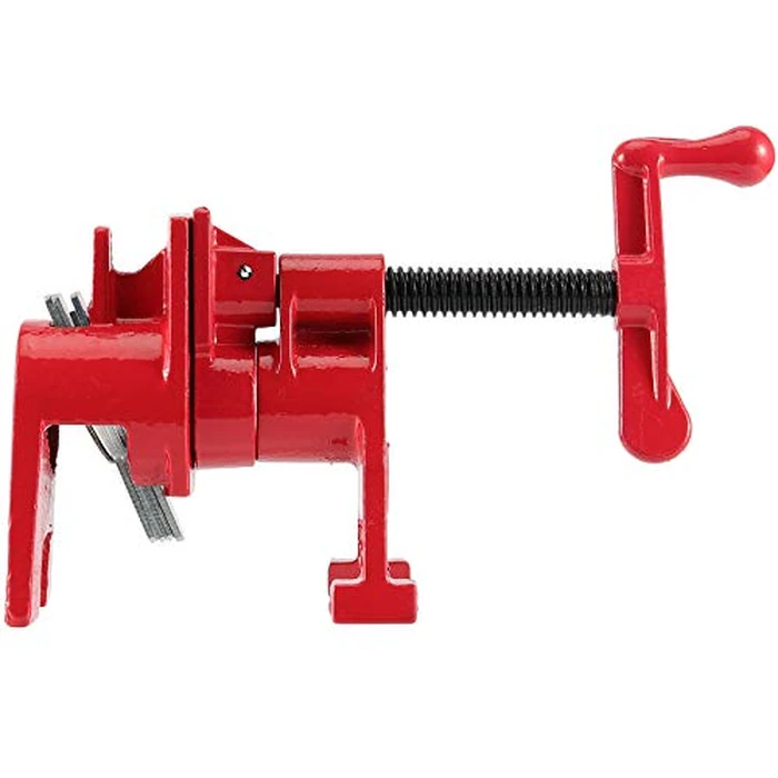 ZEONHAK 4 Pack 3/4 Inches Pipe Clamp, Wood Gluing Pipe Clamp Set, Heavy Duty Woodworking Cast Iron Clamp for Metalworking, Woodworking and Frame Assembly, Red by ZEONHAK - Image 3