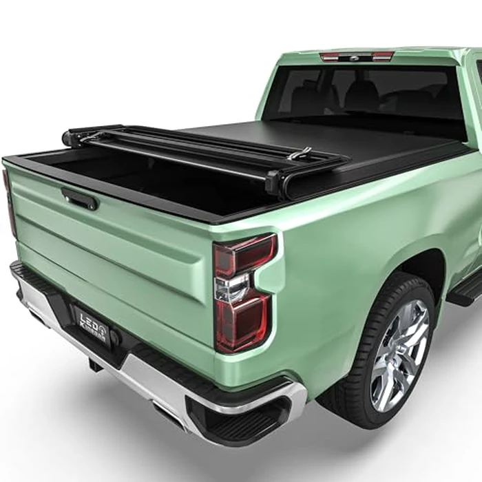 LEDKINGDOMUS Soft Quad-Fold Truck Bed Cover Fits for Chevy Silverado/GMC Sierra 2500 3500 HD 2020-2026 | 6'10" (82.2") Bed w/o Multi-Flex Tailgate by LEDKINGDOMUS - Image 1