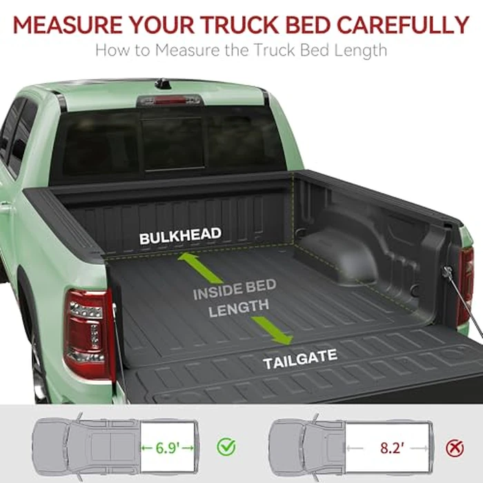 LEDKINGDOMUS Soft Quad-Fold Truck Bed Cover Fits for Chevy Silverado/GMC Sierra 2500 3500 HD 2020-2026 | 6'10" (82.2") Bed w/o Multi-Flex Tailgate by LEDKINGDOMUS - Image 2